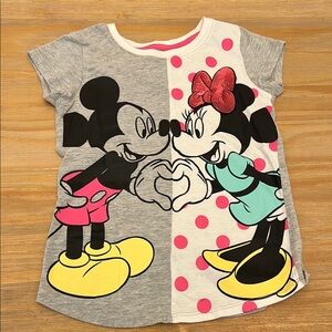 Mickey and Minnie Mouse Graphic T-Shirt